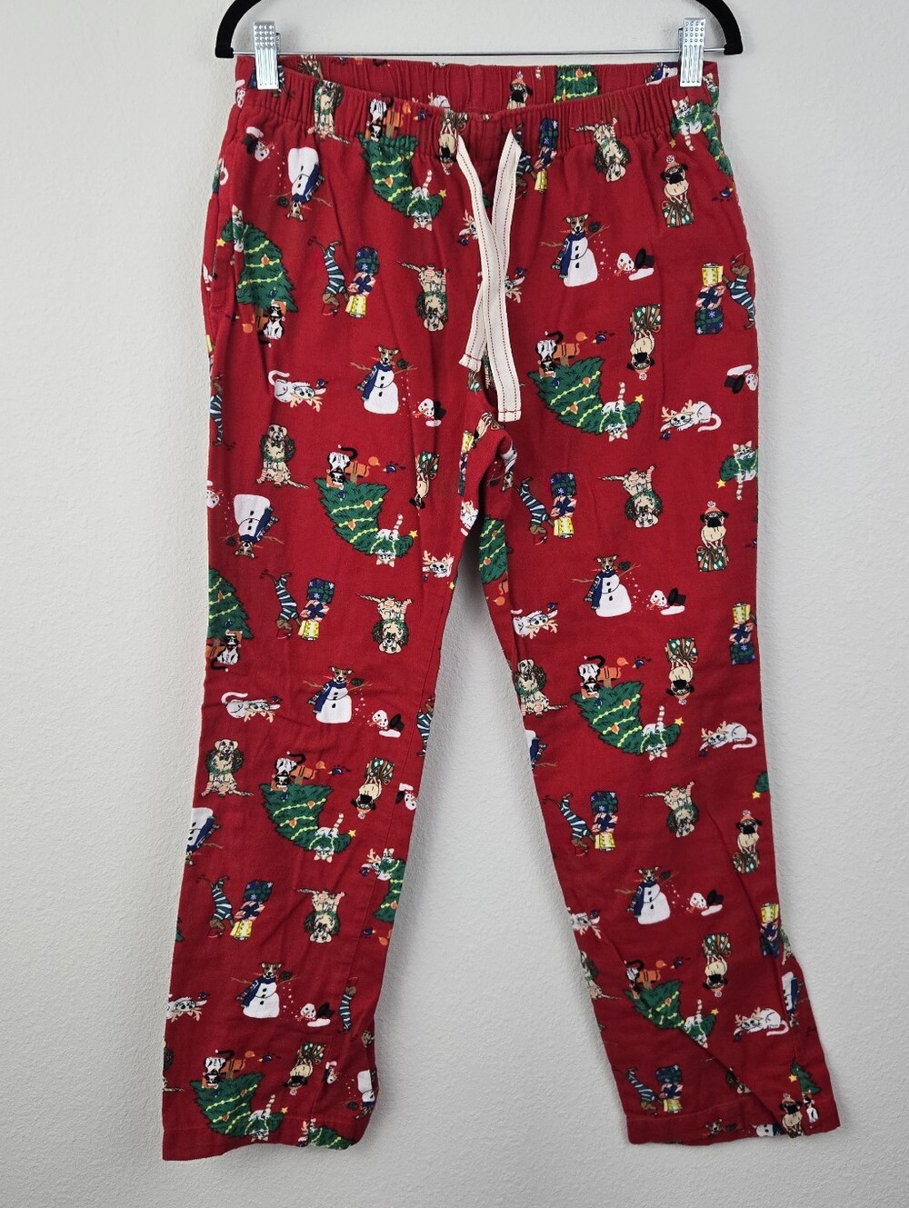 Old Navy Red Cat & Dog Christmas Pj Bottoms
